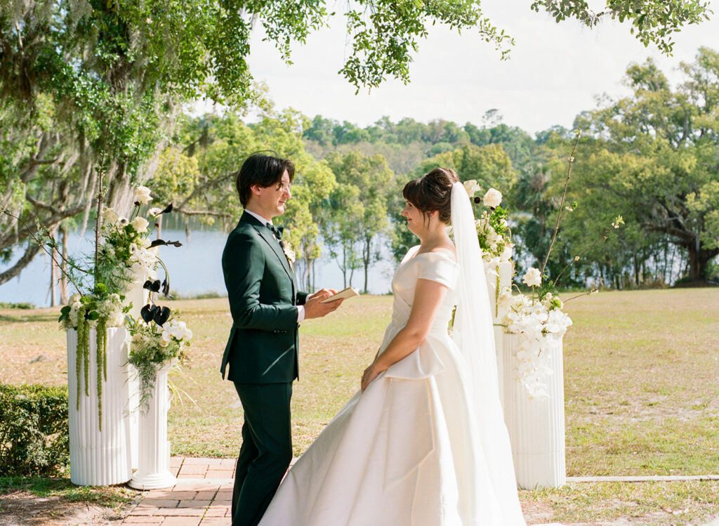 wedding ceremony at Sydonie Mansion